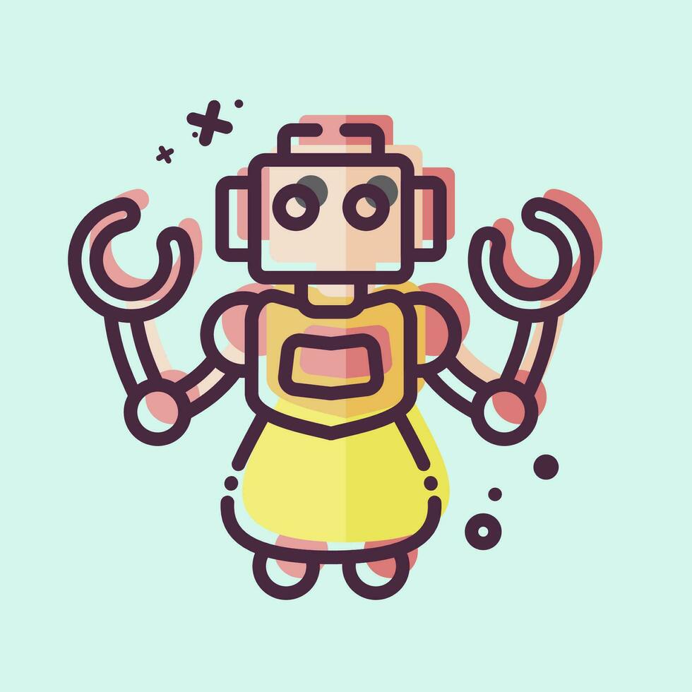 Icon Personal Robot. related to Future Technology symbol. MBE style. simple design editable. simple illustration vector