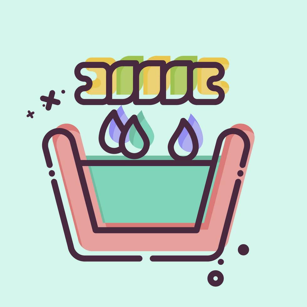 Icon Spin Clothes. related to Laundry symbol. MBE style. simple design editable. simple illustration vector