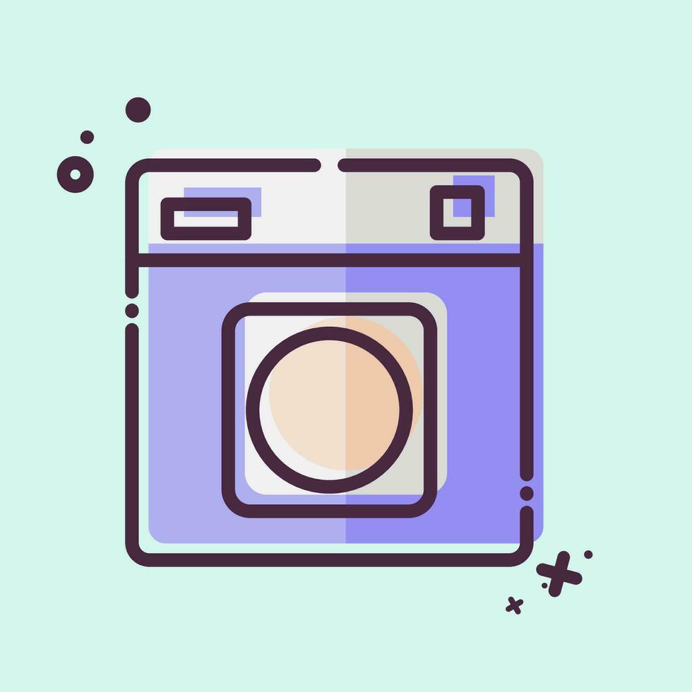 icono caída secadora. relacionado a lavandería símbolo. mbe estilo. sencillo diseño editable. sencillo ilustración vector