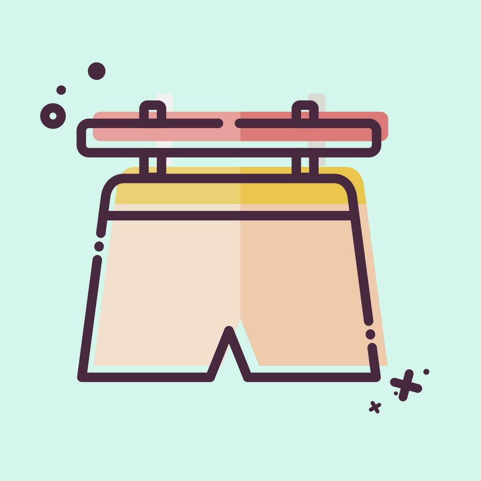 Icon Dry Short. related to Laundry symbol. MBE style. simple design editable. simple illustration vector