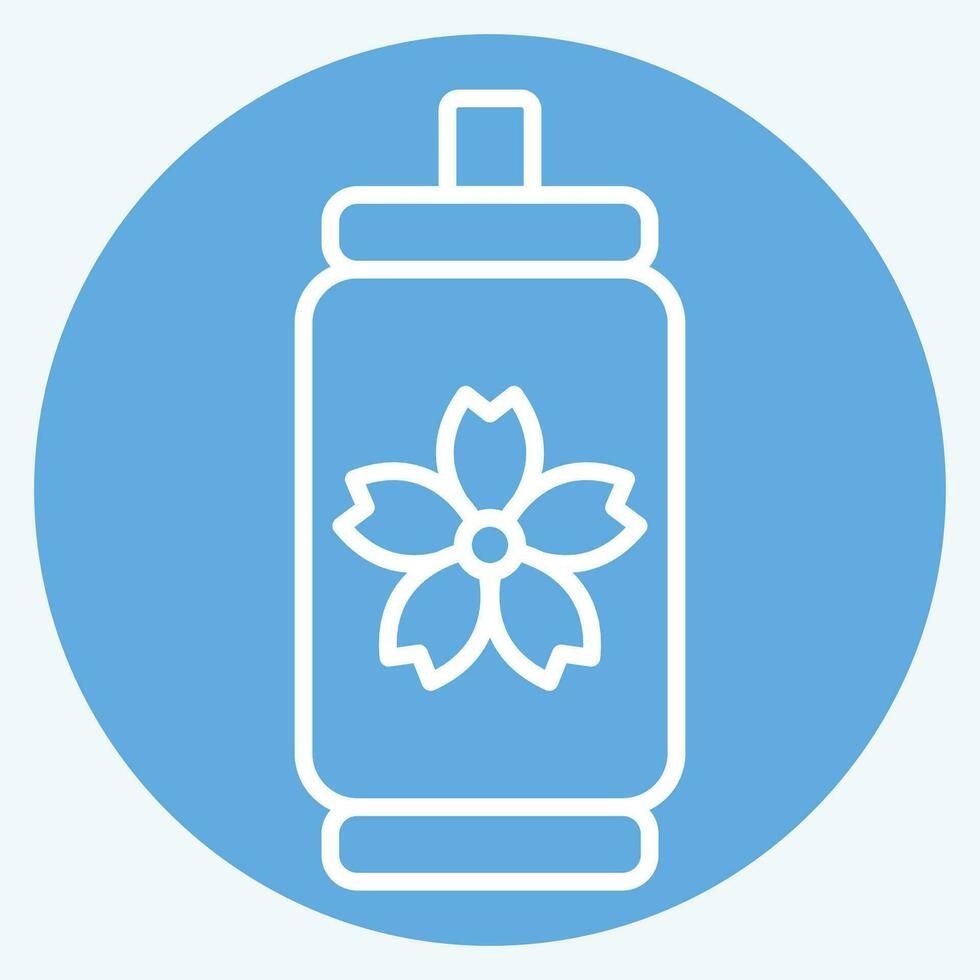 Icon Canned Water. related to Sakura Festival symbol. blue eyes style. simple design editable. simple illustration vector