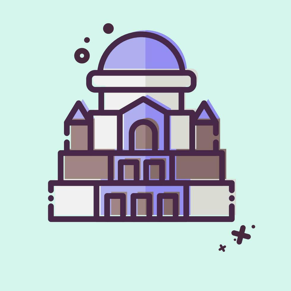Icon Montjuic. related to Spain symbol. MBE style. simple design editable. simple illustration vector