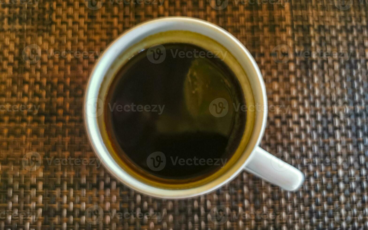 taza de americano negro café en restaurante café en México. foto