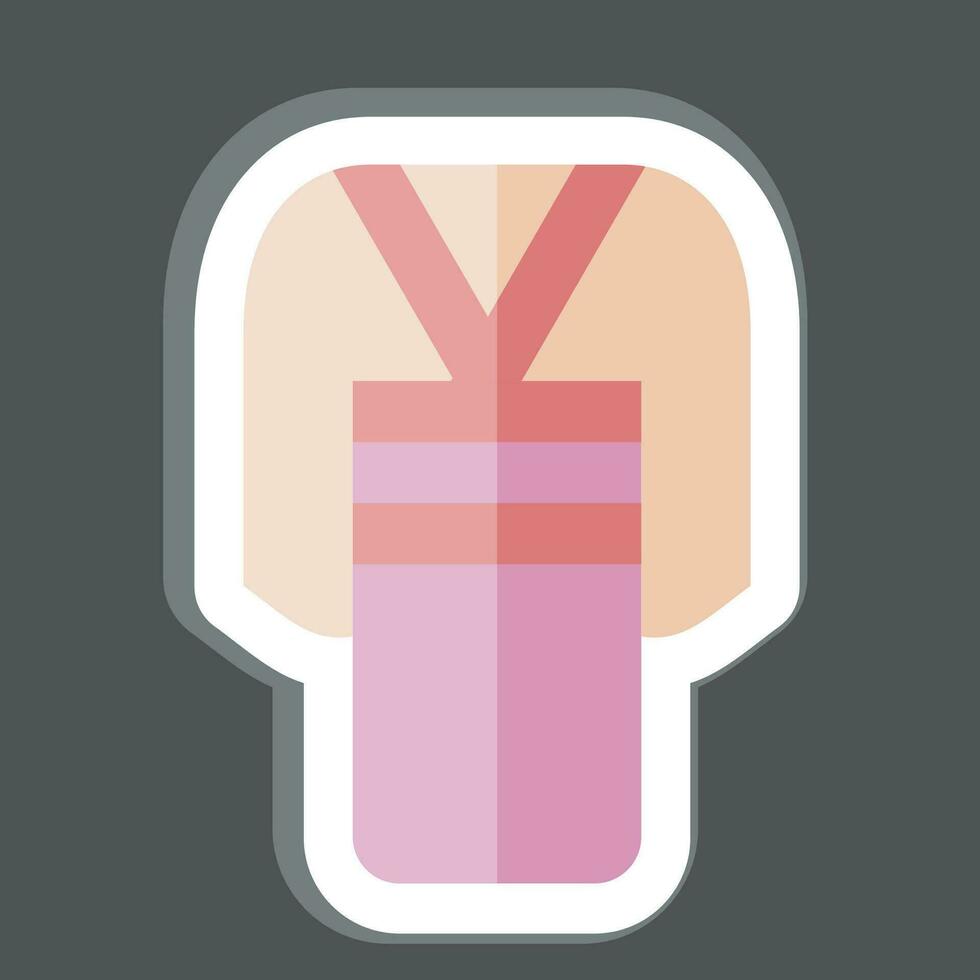 Sticker Kimono. related to Sakura Festival symbol. simple design editable. simple illustration vector