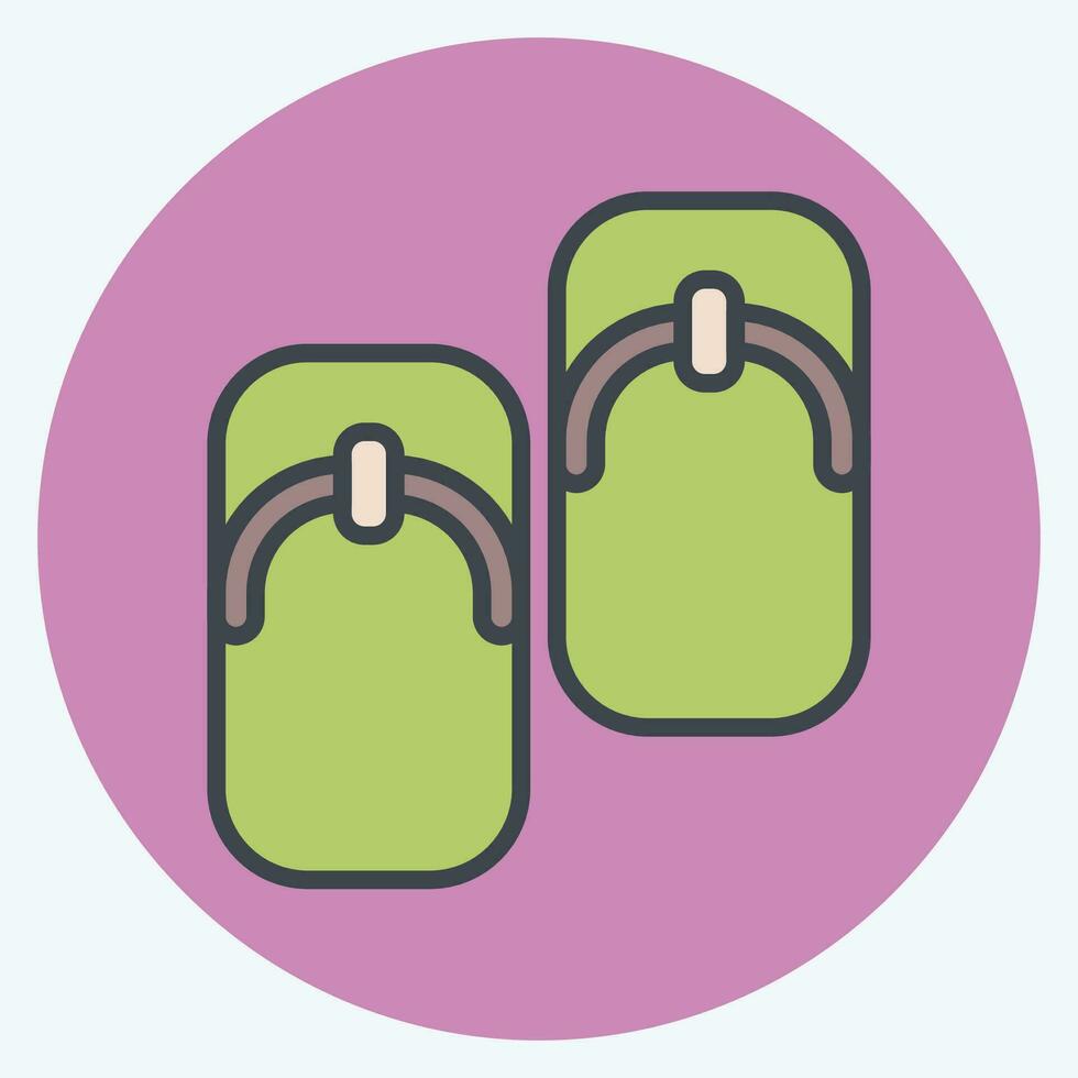 Icon Geta. related to Sakura Festival symbol. color mate style. simple design editable. simple illustration vector