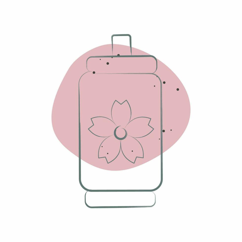 Icon Canned Water. related to Sakura Festival symbol. Color Spot Style. simple design editable. simple illustration vector