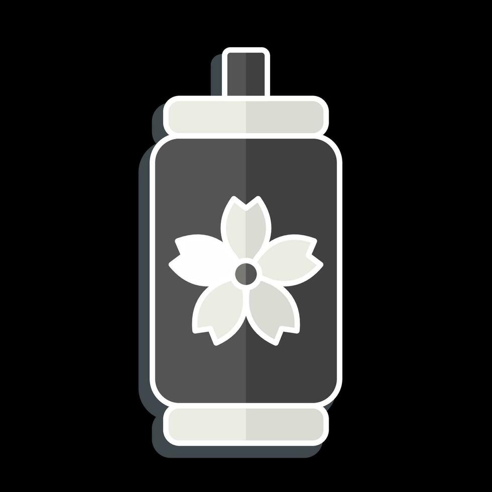 Icon Canned Water. related to Sakura Festival symbol. glossy style. simple design editable. simple illustration vector