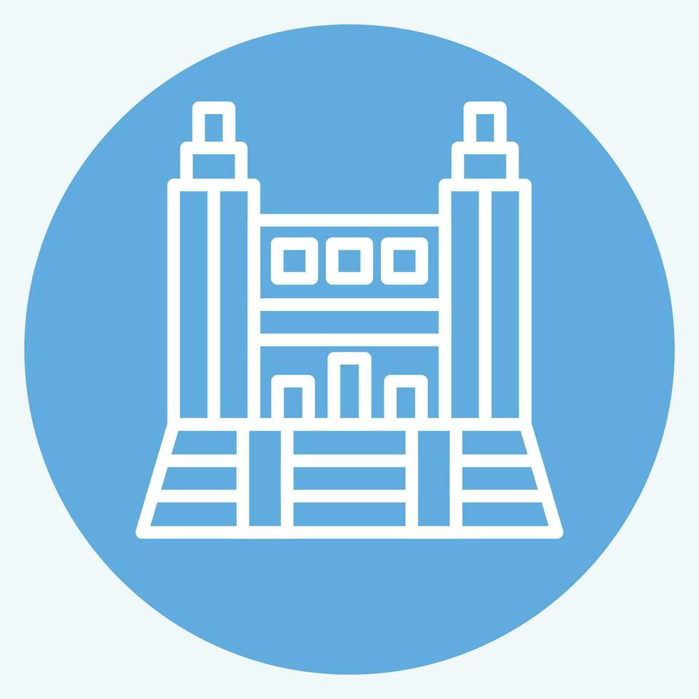 Icon Museo Peina Sofia. related to Spain symbol. blue eyes style. simple design editable. simple illustration vector