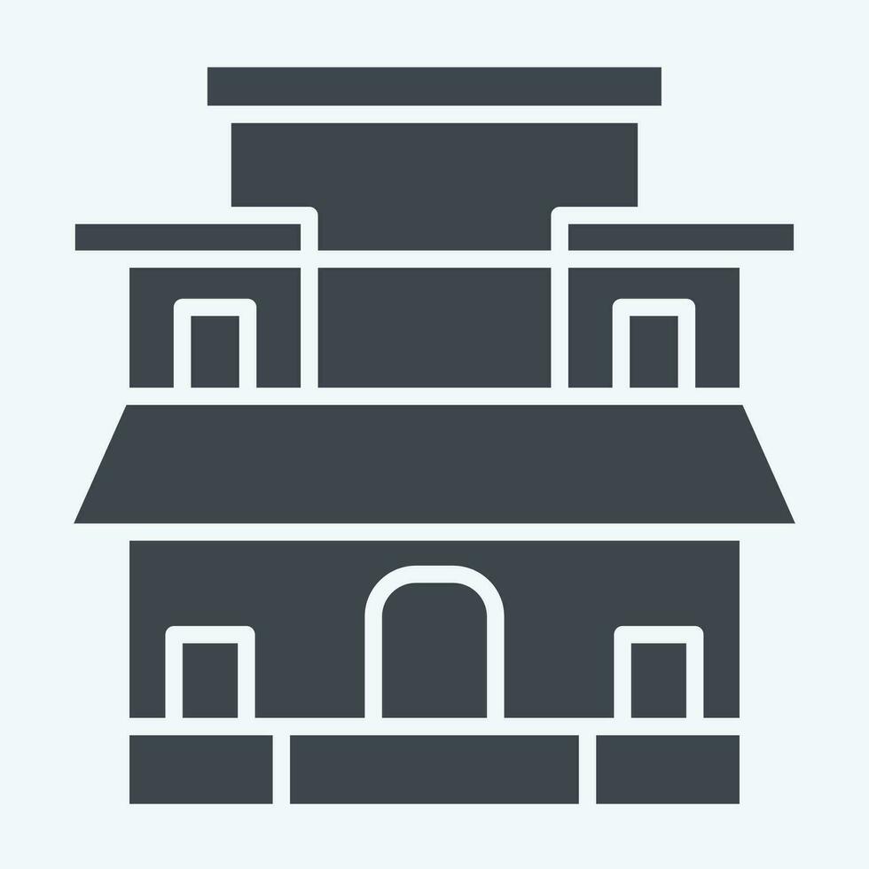 Icon Alhambra. related to Spain symbol. glyph style. simple design editable. simple illustration vector