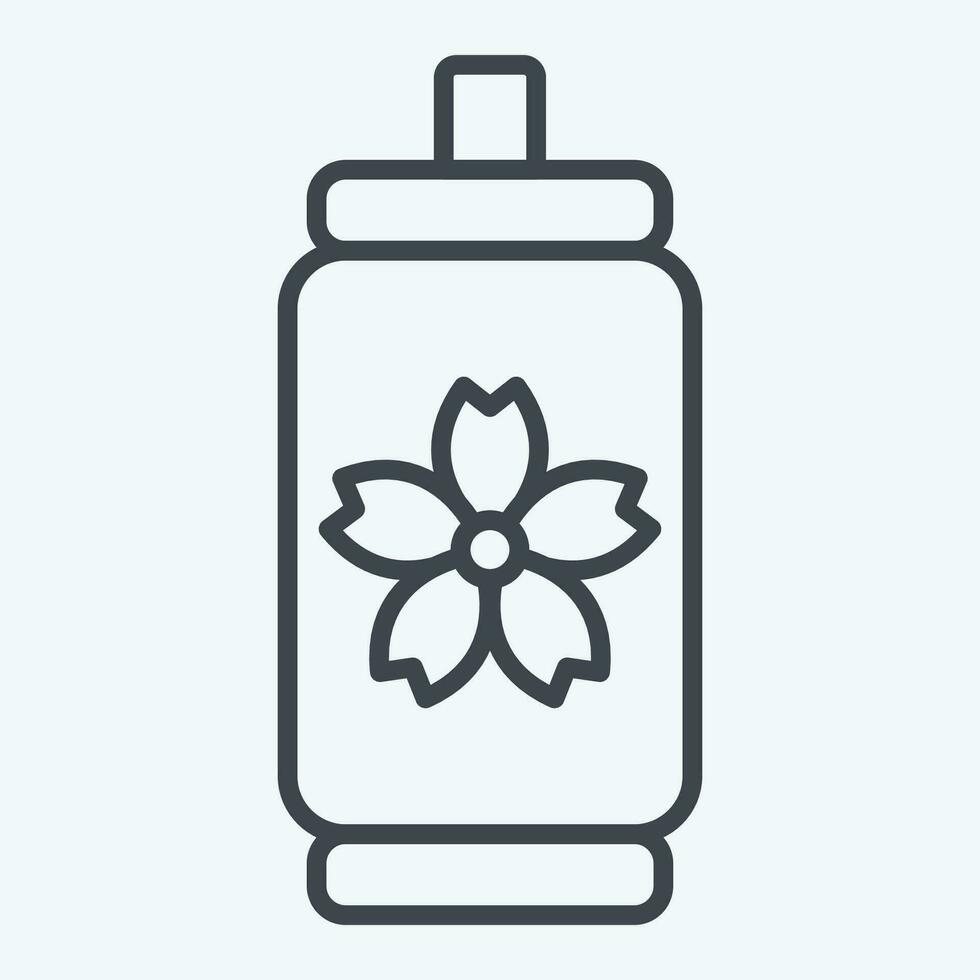 Icon Canned Water. related to Sakura Festival symbol. line style. simple design editable. simple illustration vector