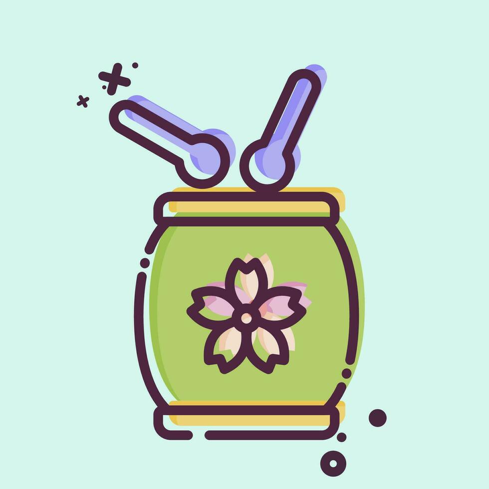 Icon Drum. related to Sakura Festival symbol. MBE style. simple design editable. simple illustration vector