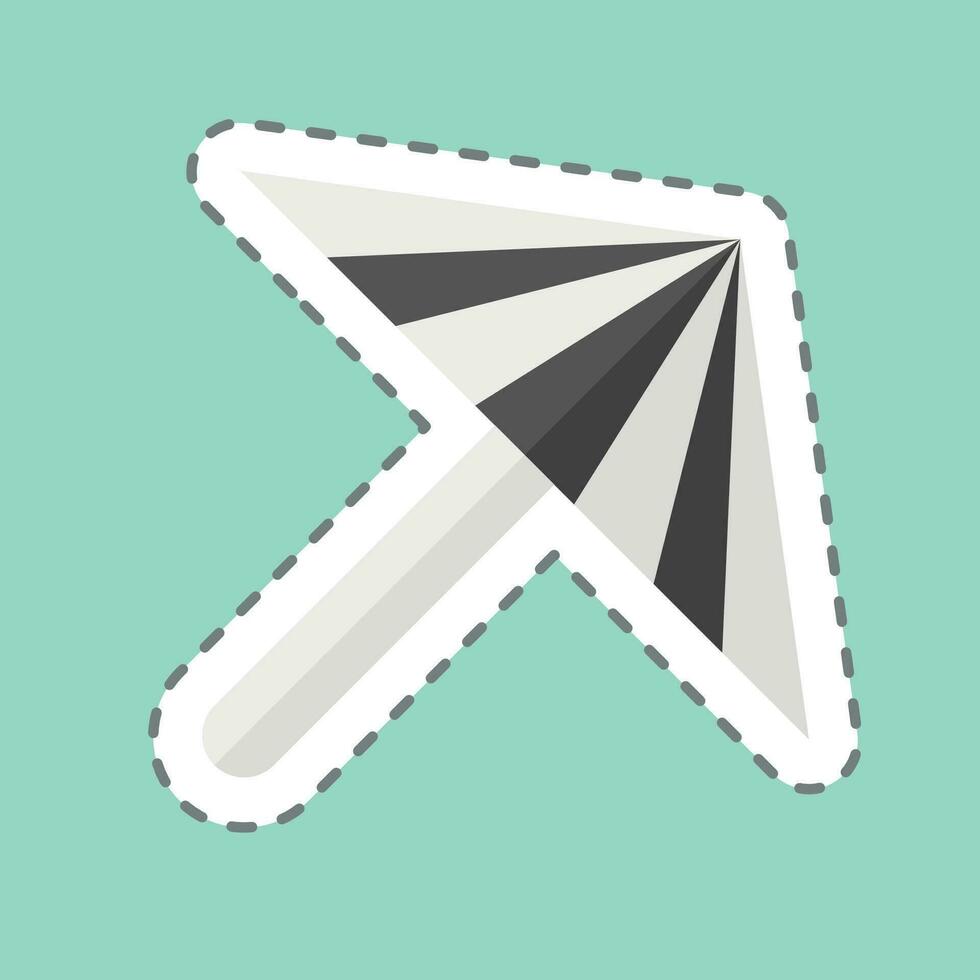 Sticker line cut Umbrella. related to Sakura Festival symbol. simple design editable. simple illustration vector