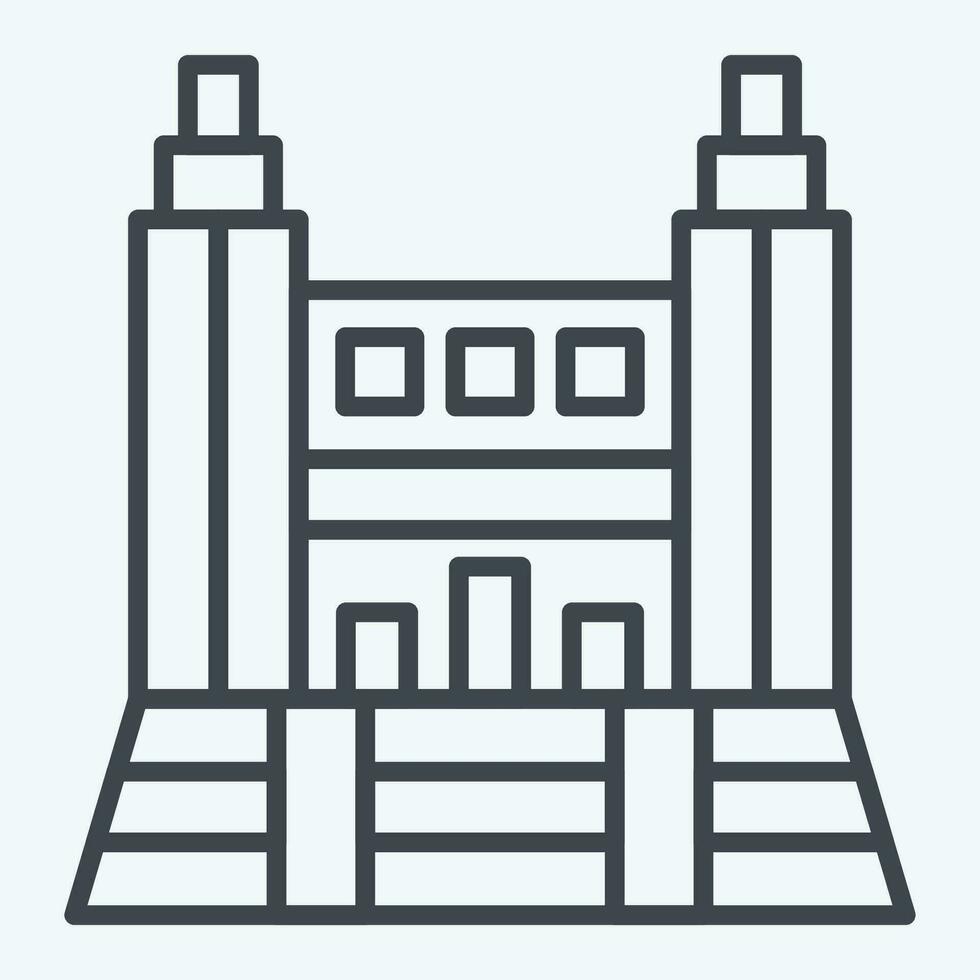 Icon Museo Peina Sofia. related to Spain symbol. line style. simple design editable. simple illustration vector