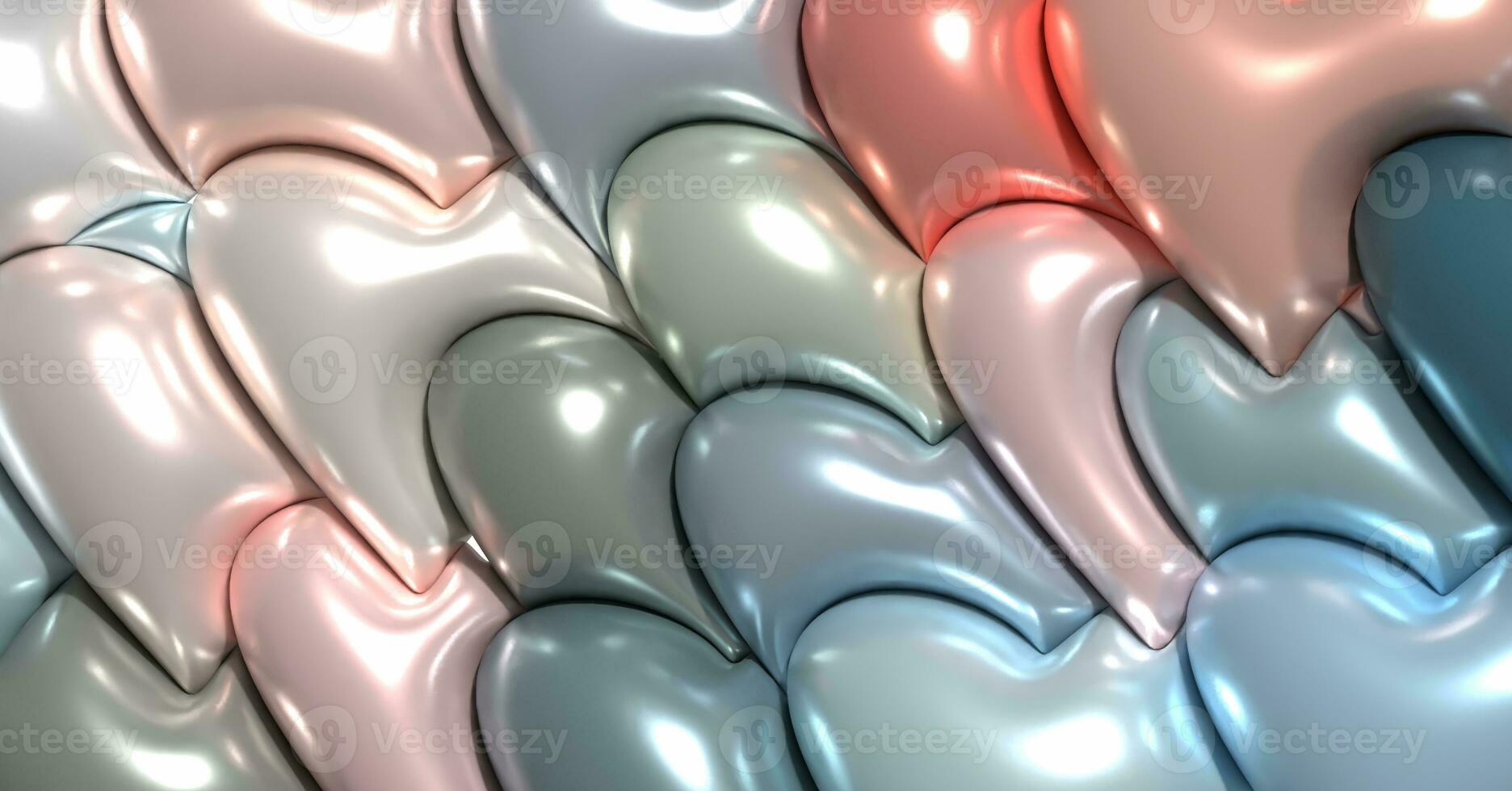 Various inflated figures, 3D rendering illustration photo