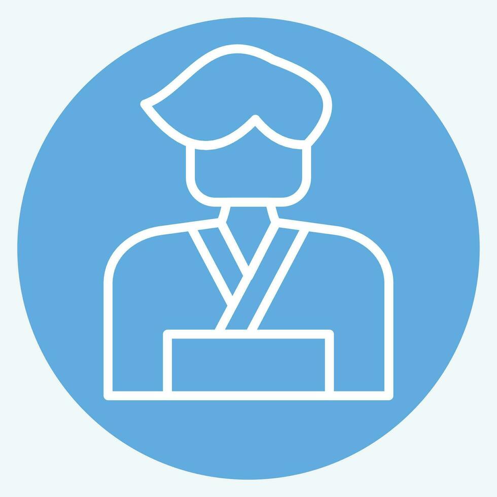 Icon Man. related to Sakura Festival symbol. blue eyes style. simple design editable. simple illustration vector