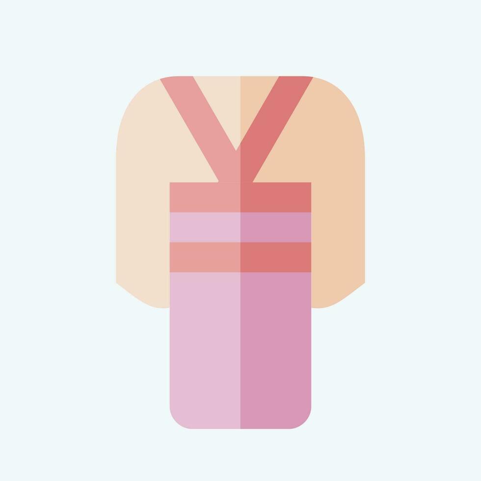 Icon Kimono. related to Sakura Festival symbol. flat style. simple design editable. simple illustration vector