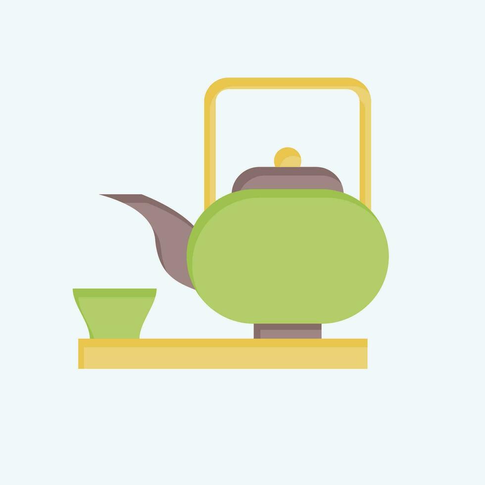 Icon Matcha. related to Sakura Festival symbol. flat style. simple design editable. simple illustration vector