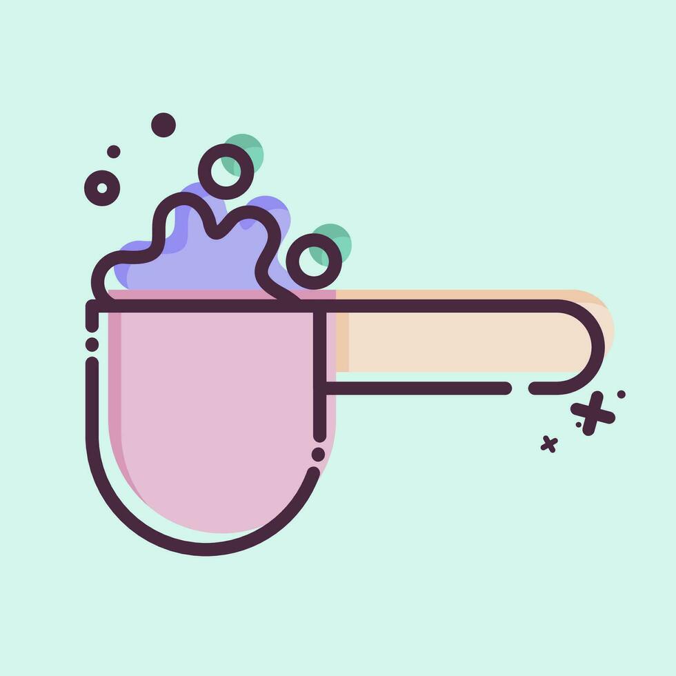 Icon Detergent Scoop. related to Laundry symbol. MBE style. simple design editable. simple illustration vector