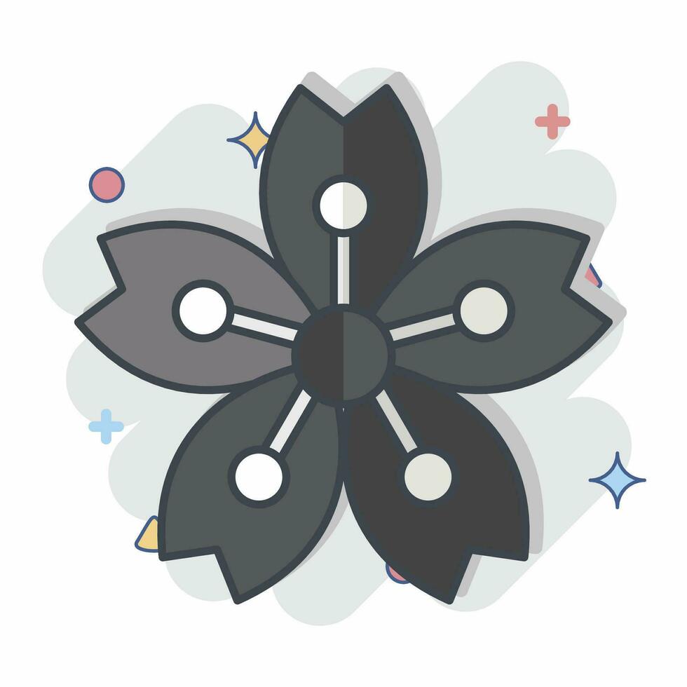 Icon Sakura. related to Sakura Festival symbol. comic style. simple design editable. simple illustration vector