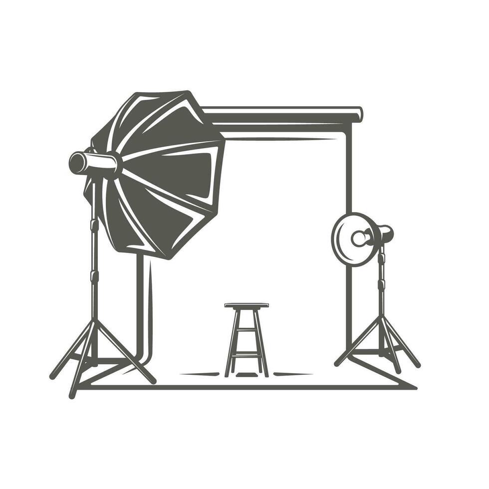 Photo studio element isolated on white background vector