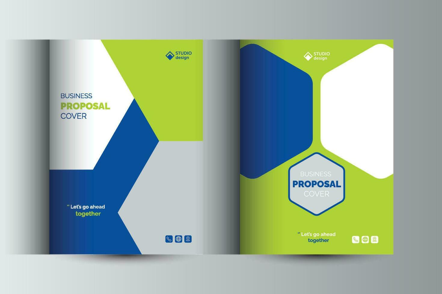 Business Proposal Catalog Cover Design Template Concepts vector