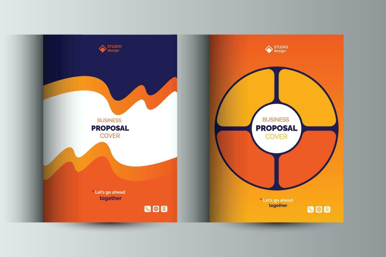 Business Proposal Catalog Cover Design Template  Concepts vector
