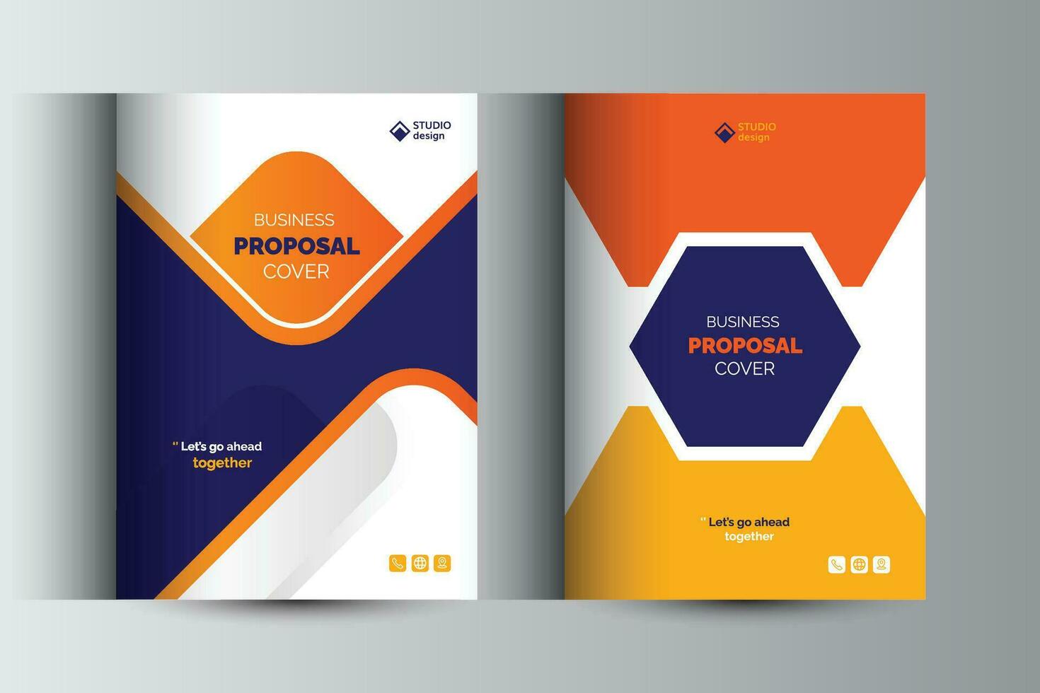 Corporate Business Proposal Catalog Cover Design Template Concepts vector