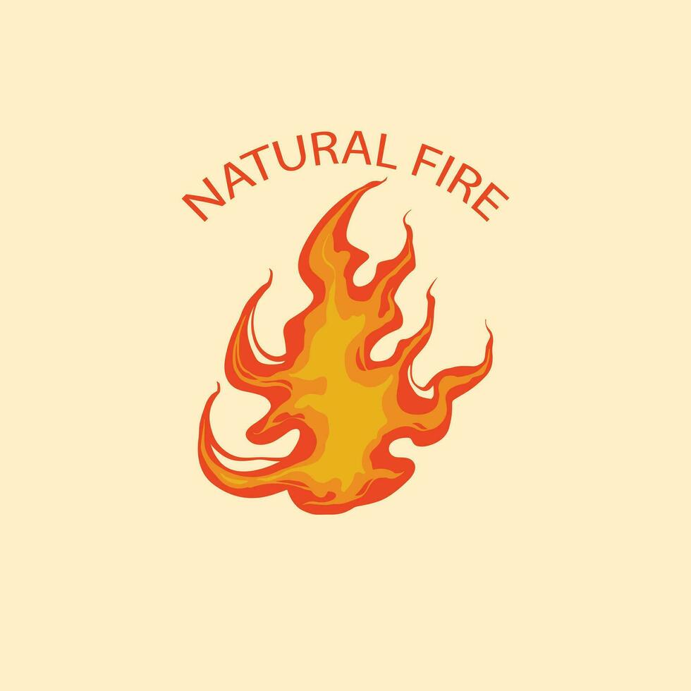 vector illustration of natural burning fire