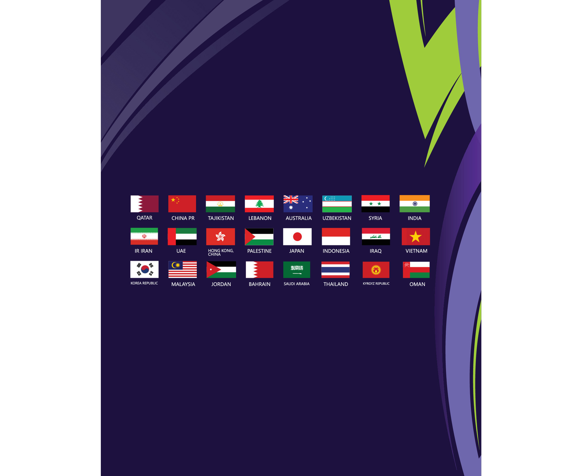 Asian Flags Nations 2023 Countries Asian Football Design 36442973 Asian Flags Nations 2023 Countries Asian Football Design Free Vector