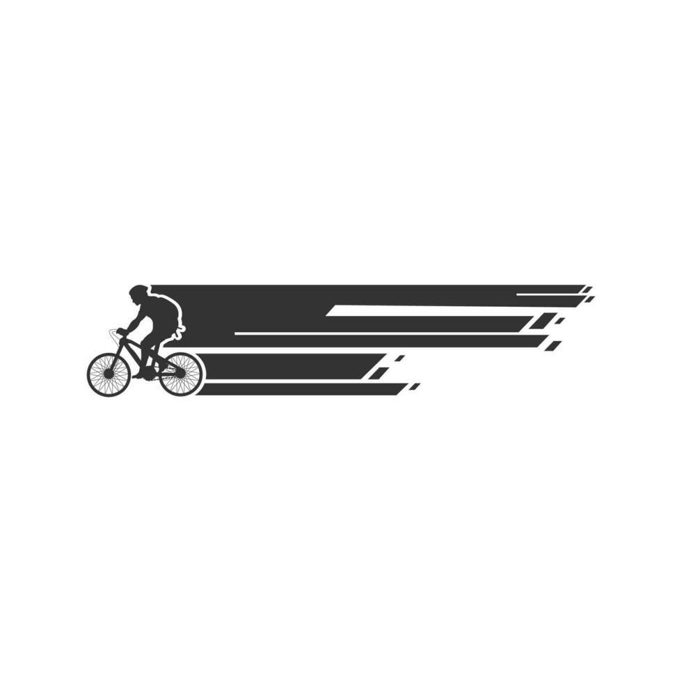 Fast Man Male Riding Bike Cycle Bicycle for Sport Club Race Illustration vector