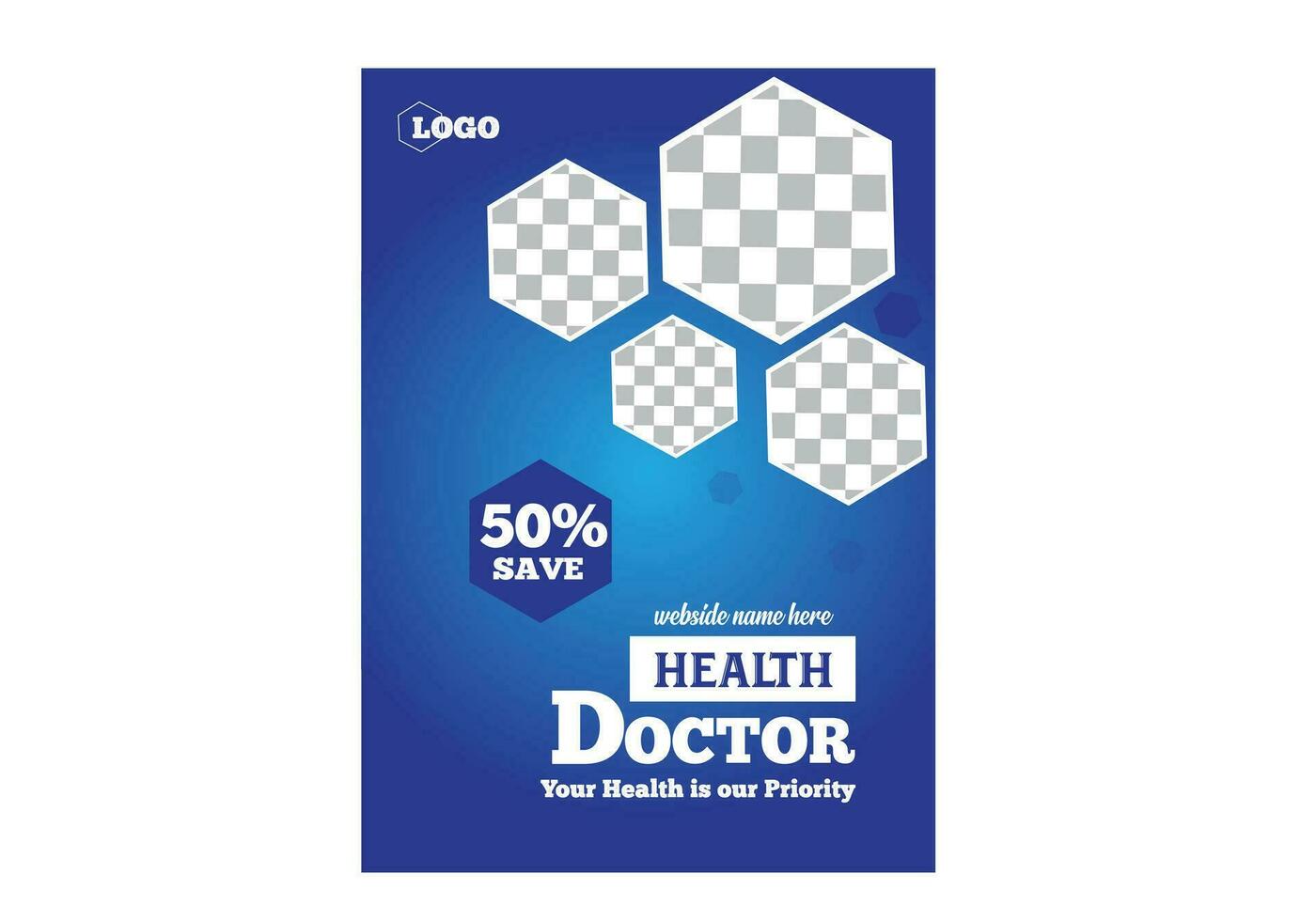 flyer template design vector