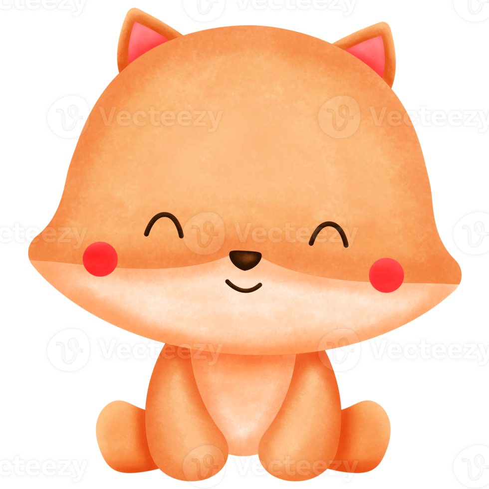 Cute Fox Watercolor png