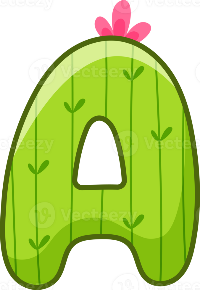 Cactus Alphabet Letter A png