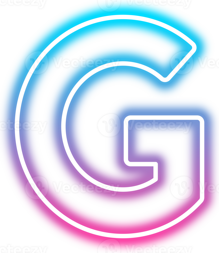 Neon Glow Alphabet G png