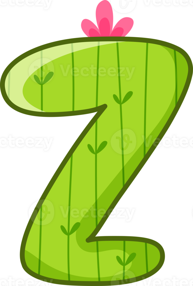 Cactus Alphabet Letter Z png