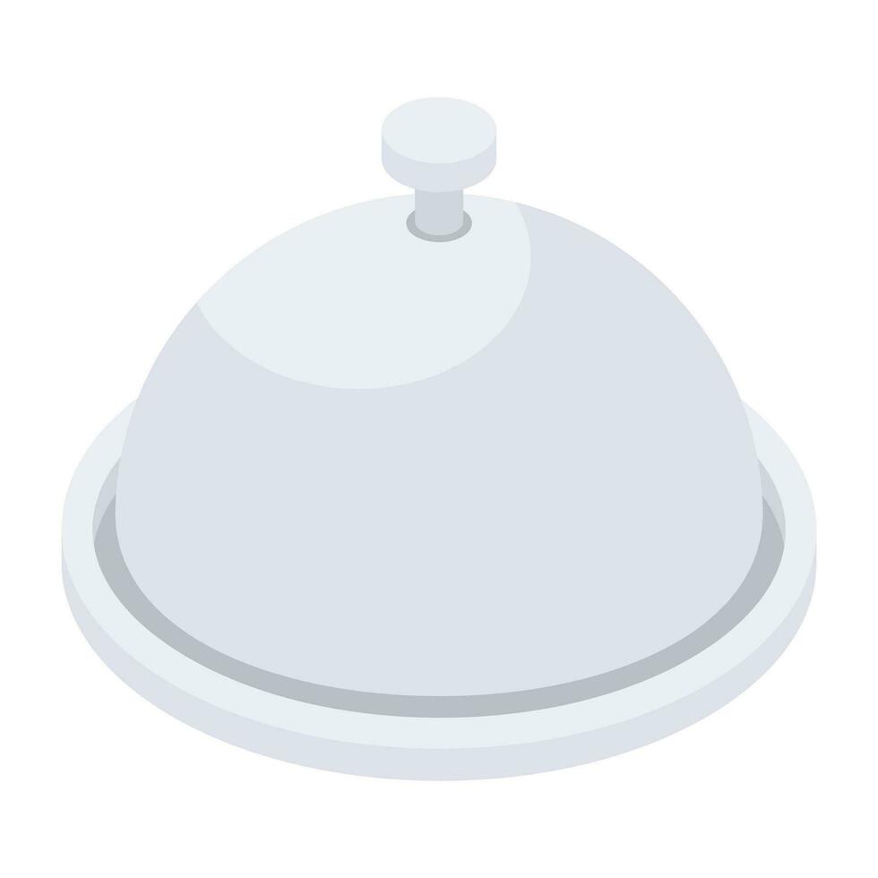 Trendy design icon of food platter, cloche vector