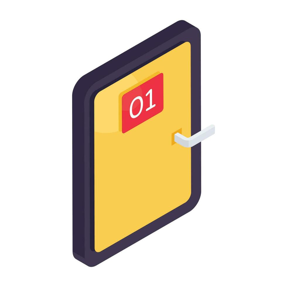 Conceptual isometric design icon of door vector