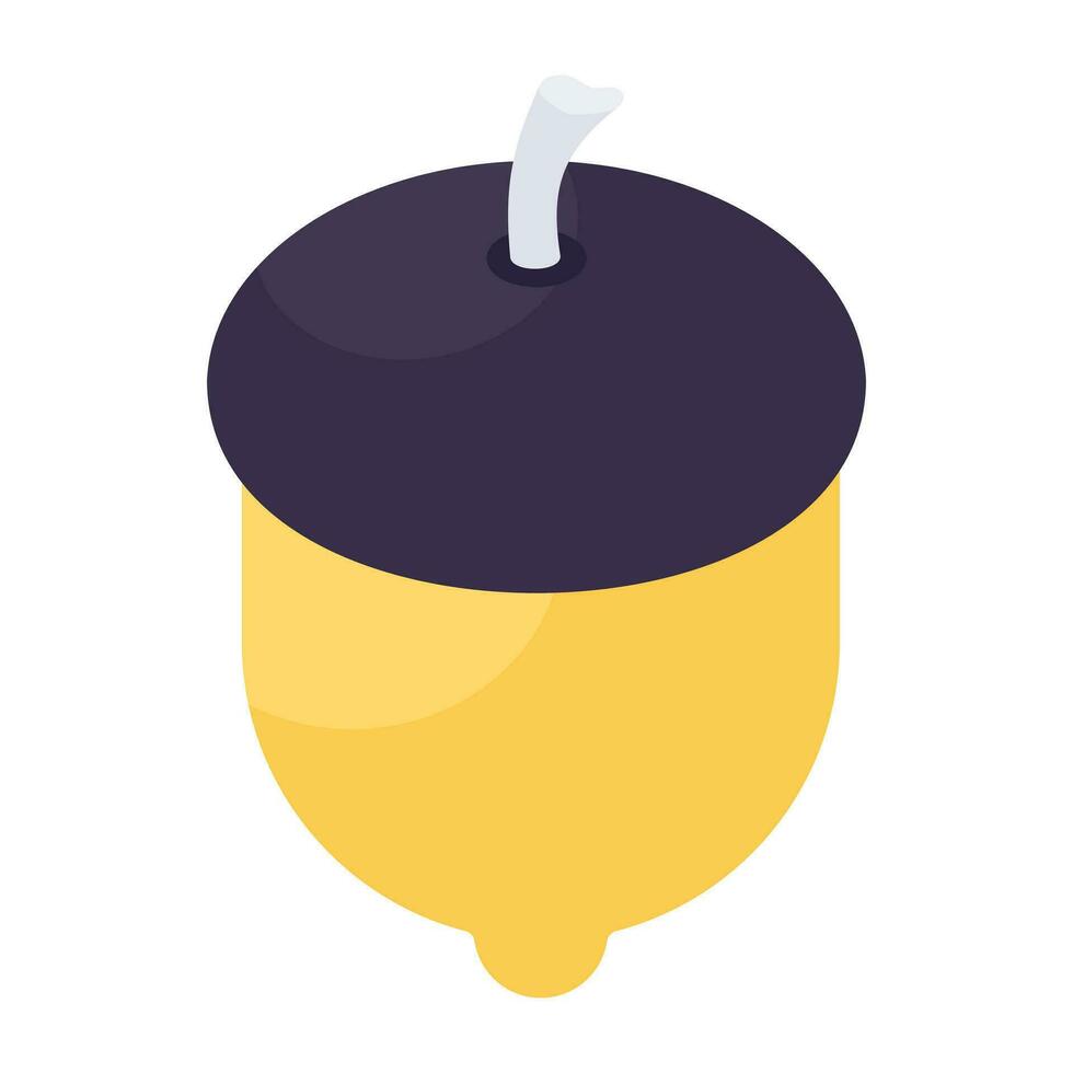 A beautiful design icon of acorn fruit vector