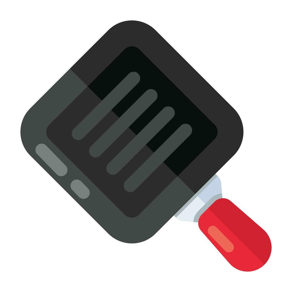 A colored design icon of square pan vector