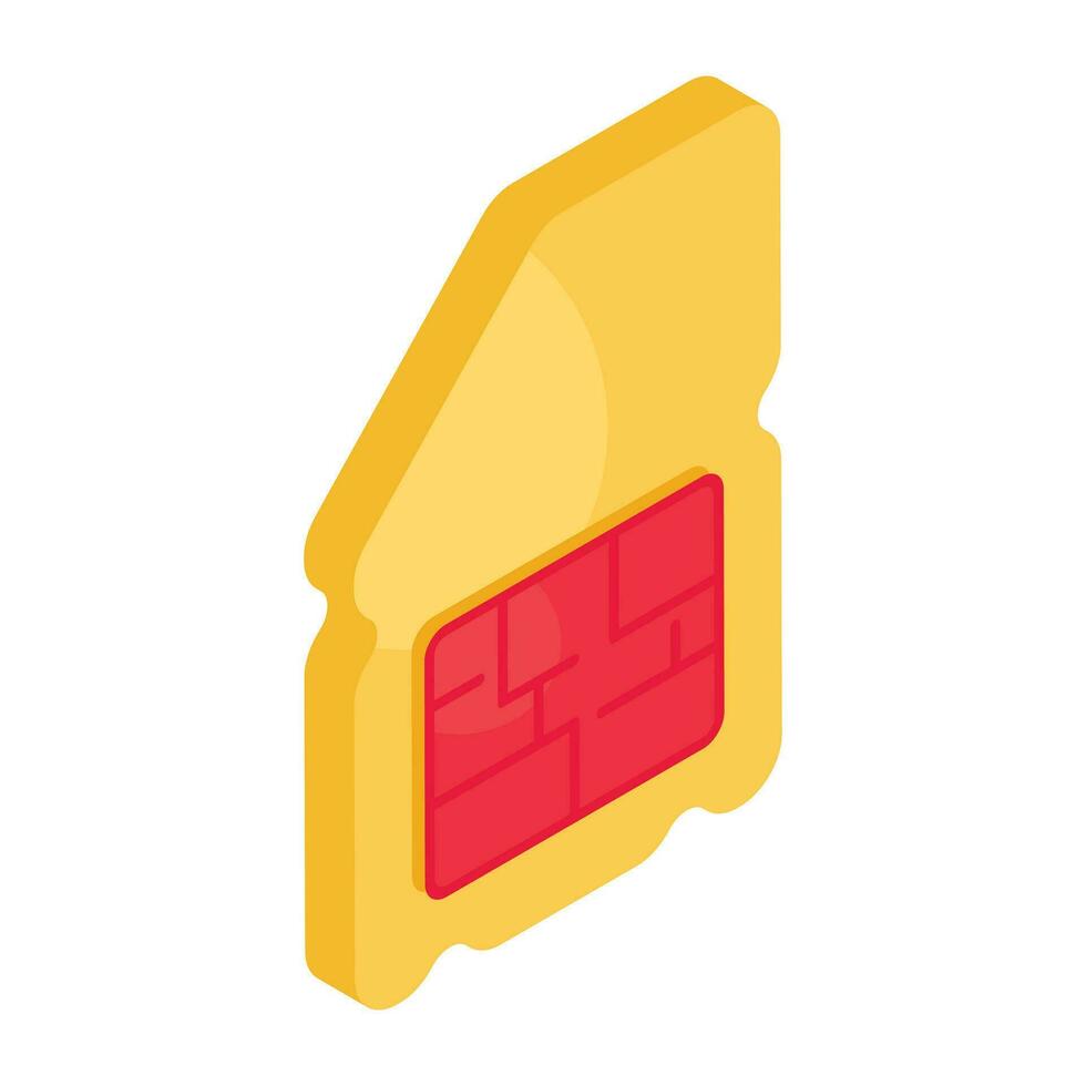 A creative design icon of mobile sim vector