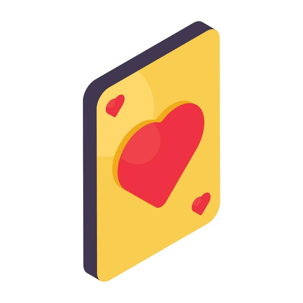 Trendy design of poker card icon vector