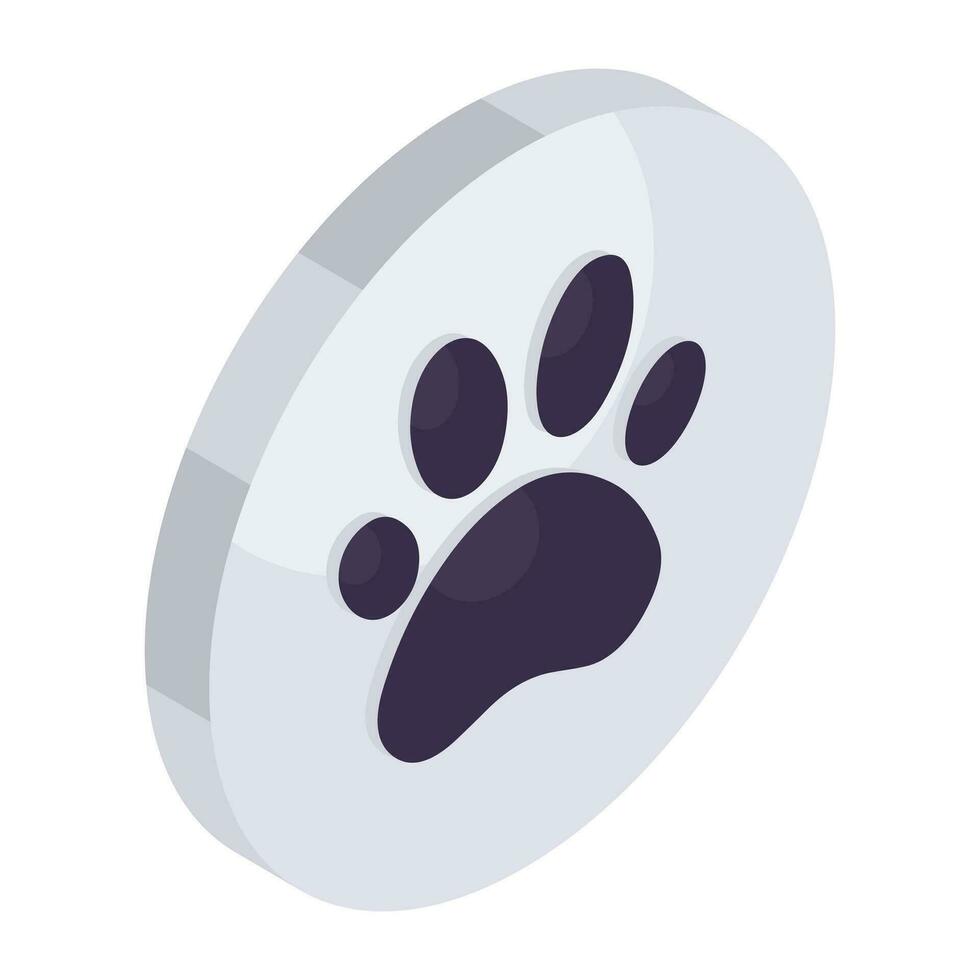 Modern design icon of dog paw vector