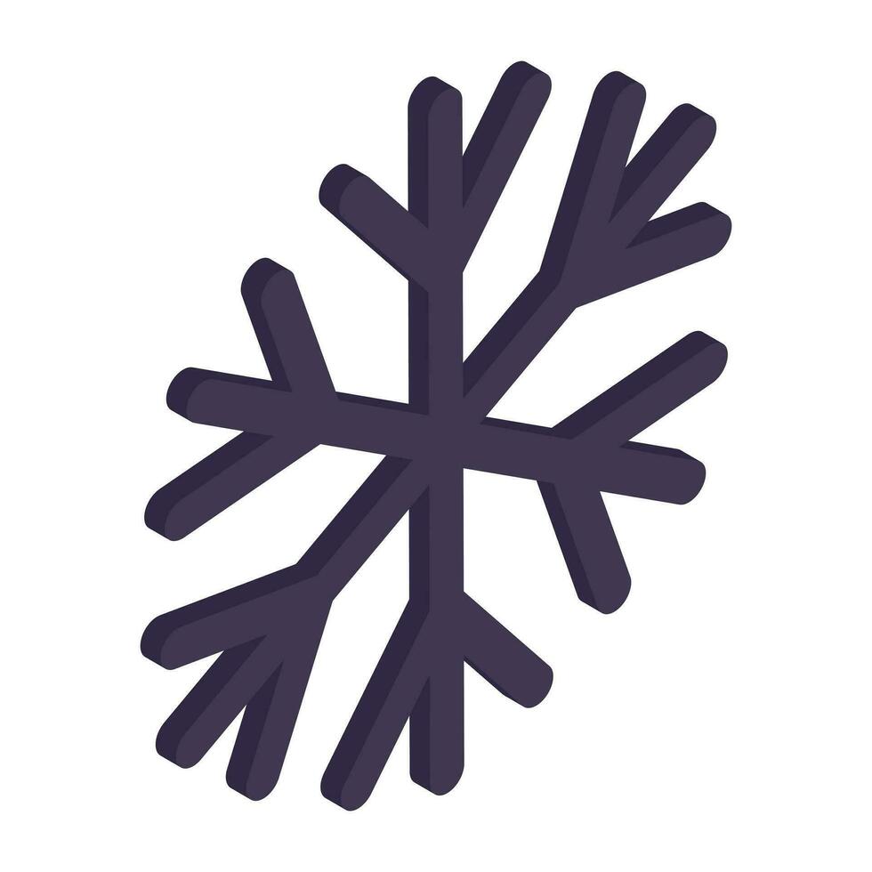 icono de diseño moderno de copo de nieve vector