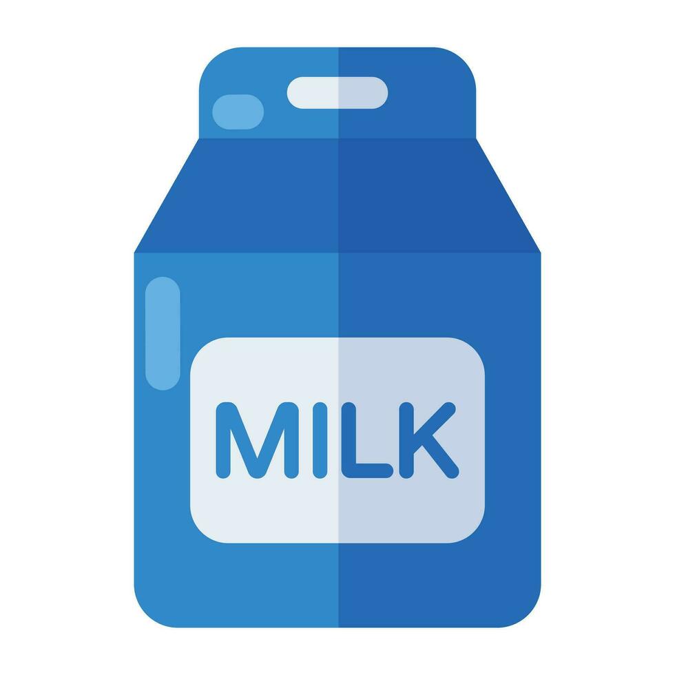 A unique design icon of milk pack vector