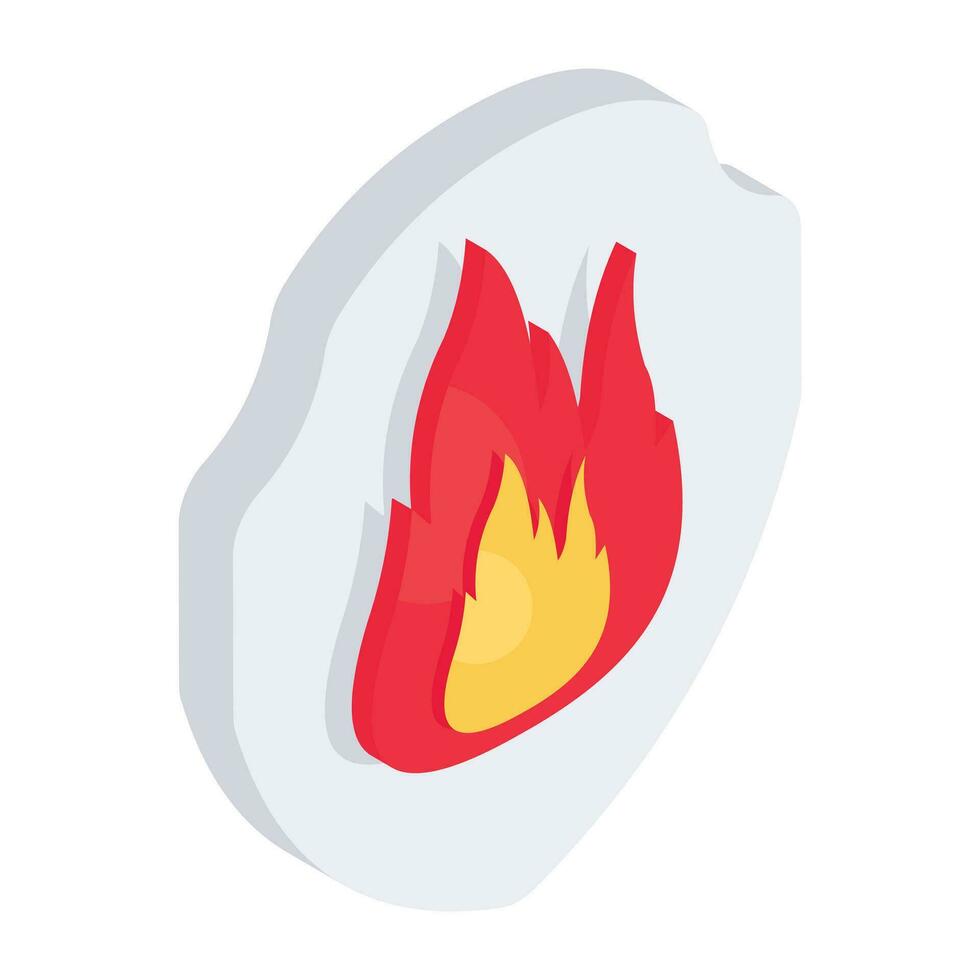 Perfect design icon of security burning vector