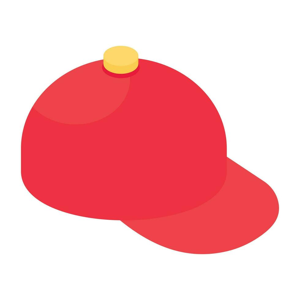 Sports p cap icon in isometric design vector
