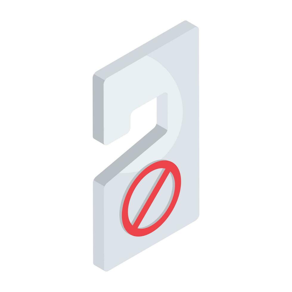 An editable design icon of do not disturb vector