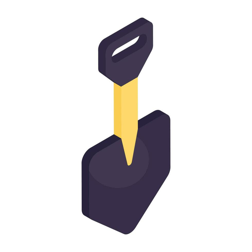 Editable design icon of shovel vector