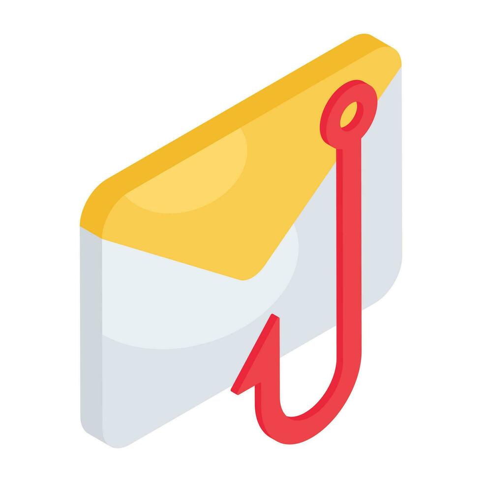 Colored design icon of mail phishing vector