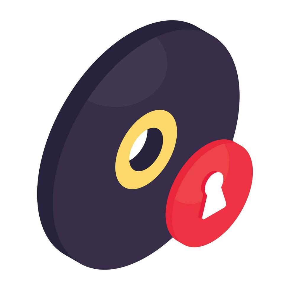Premium download icon of secure disc vector